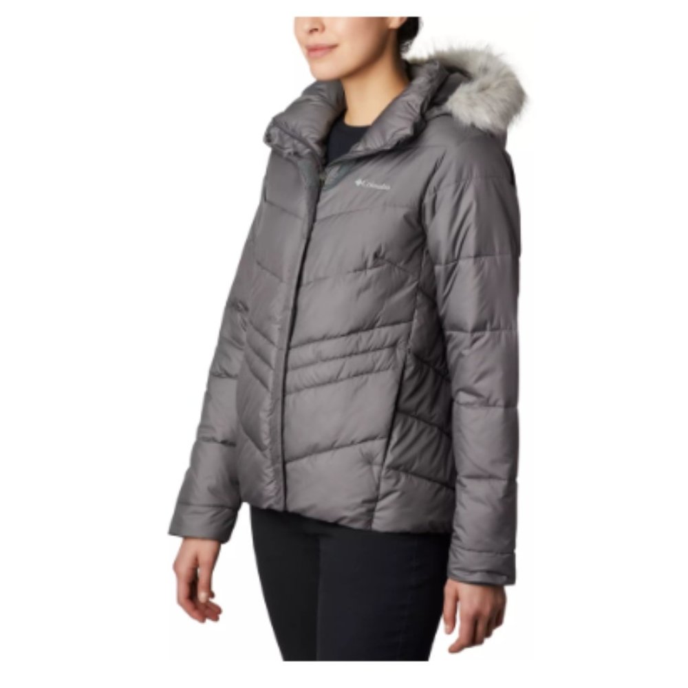 Columbia womens peak to park insulated jacket city gray large